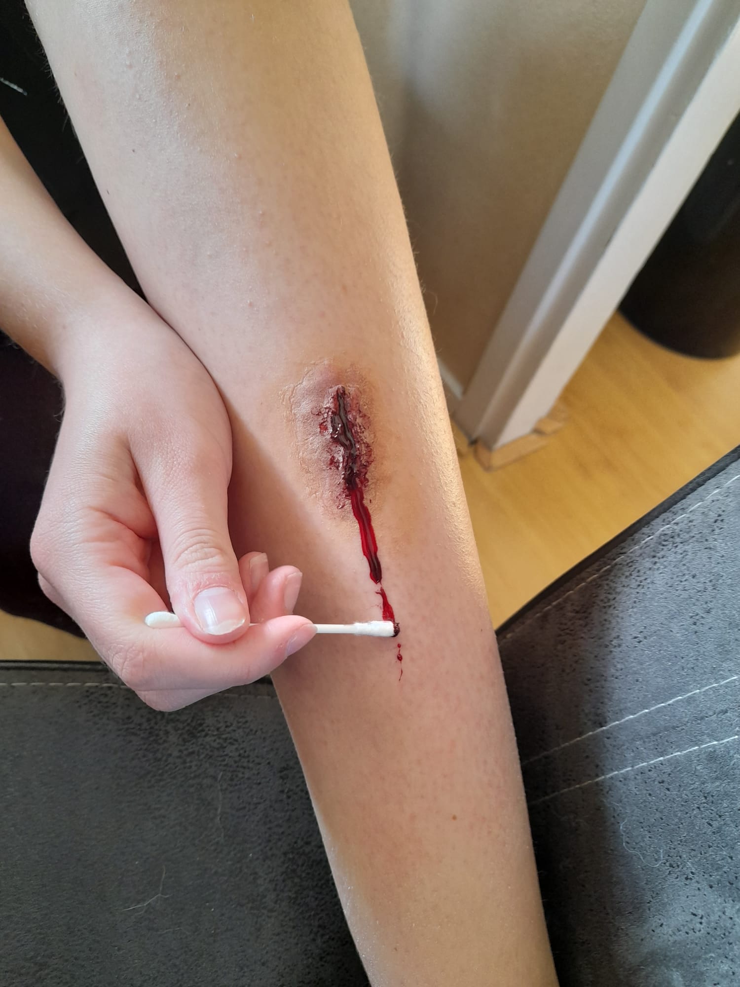 detailbeeld sfx-makeup